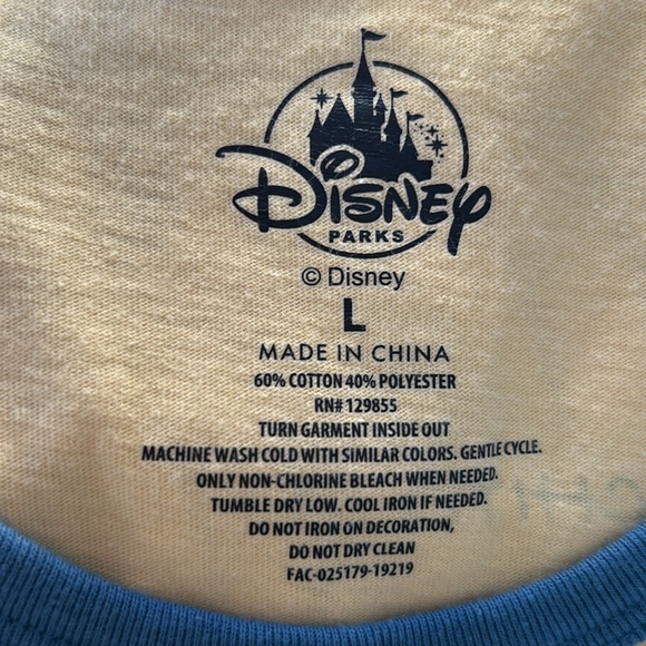 Disney Parks Ink & Paint Collection The Three Caballeros Ringer Tee Yellow Blue - Picture 2 of 10